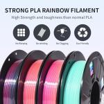 Rainbow PLA Filament Bundle - 4 Spools