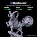 UniFormation GK3 (T) Resin 3D Printer 16K High Resolution LCD with COB Light Source Smart Heating System & Smart Feeding System & App Control Easy Printing 8.3 x 4.7 x 9.5inch Large Build Volume