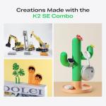 Creality K2 SE Combo 3D Printer, Support Multicolor Printing with CFS, 500mm/s High-Speed Printing, Auto Leveling, Vibration Control, Compact Desktop Upgrate 3D Printer, Print Size 220x215x245mm