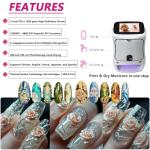 dosiwlatever Nail Art Printer Machine 4800dpi with Custom Photo Printing - 3000+ Built-in Patterns, Automatic Nail Printer, Fast 30 Seconds Printing, UV Curing /5-inch Touch Screen, Beginner-Friendly
