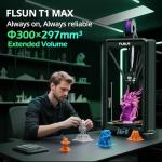 FLSUN T1 Max Delta 3D Printer, 1000mm/s High-Speed Printing High Precision, Ultra-Quiet Office-Friendly Design, Steel Nozzle & Auto-Leveling, Large Print Size 11.8" x11.8" x9.8"