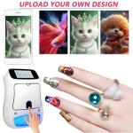 dosiwlatever Nail Art Printer Machine 4800dpi with Custom Photo Printing - 3000+ Built-in Patterns, Automatic Nail Printer, Fast 30 Seconds Printing, UV Curing /5-inch Touch Screen, Beginner-Friendly