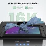 UniFormation GK3 Ultra Large Resin 3D Printer 13.5-Inch 16K UHD Mono LCD Screen 3D Resin Printer 11.8x6.3x11.8inch Big Build Volume with Smart Auto-Detected Heating System & Auto Resin Feeding System