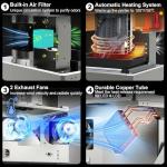 MAGFORMS MateForm Air 4 Resin 3D Printer, Ultra-High Precision LCD Printer with 14.85μm Resolution, Industrial Grade MSLA Printer with Heater & Air Filter, Large Build Volume 8.98 x 5.05 x 9.84 Inch