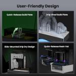 Uniformation 16K Resin 3D Printer, 120mm/h High-Speed Stable Printing for Smart Auto Heating & Auto Feed System Ideal for Detailed Models,Model:GK3 (T)