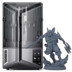 ELEGOO Saturn 4 Ultra 16K Resin 3D Printer, Fast Printing up to 150mm/h, 16K Ultra High Resolution, Automatic Leveling, Smart Mechanical Sensor, AI Camera, Large Printing Size 211.68*118.37*220mm³