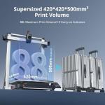 (Bundle Anycubic Kobra 3 Max Combo 3D Printer) Large Printing Volume Multicolor 3D Printer, 600mm/s High-Speed Printing Precise Auto-Leveling & Anti-Skip Upgrade 420 * 420 * 500mm Print Volume