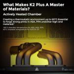 Creality K2 Plus 3D Printer, Support Multi Color Printing Needs CFS, 600mm/s Max Speed, Step-servo Motor System 350℃ High-Temp Print Direct Drive Extruder Large Build Volume 13.78x13.78x13.78 inch