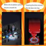 UV Printer A4 UV DTF Printer Machine Higher Resolution UV Printer Machine with Vacuum Platform and Bottle Holder for Phone Case Glass Cups Stickers Wood Acrylic Leather ABS PVC (A4 UV XP600)