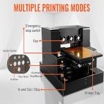 UV Printer A4 UV DTF Printer Machine Higher Resolution UV Printer Machine with Vacuum Platform and Bottle Holder for Phone Case Glass Cups Stickers Wood Acrylic Leather ABS PVC (A4 UV XP600)