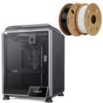 Creality K1C 3D Printer Bundle with Creality Ender Fast PLA Filament 1.75mm Bundle 2kg(Black & White)