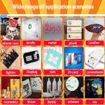 UV Printer A4 UV DTF Printer Machine Higher Resolution UV Printer Machine with Vacuum Platform and Bottle Holder for Phone Case Glass Cups Stickers Wood Acrylic Leather ABS PVC (A4 UV XP600)