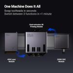 Snapmaker Artisan Premium 3 in 1 3D Printer with Enclosure,Dual Extrusion Printing,with 40W Laser Engraver&200W CNC Carving,Large Printing Size 400x400x400mm with 7" Touchscreen