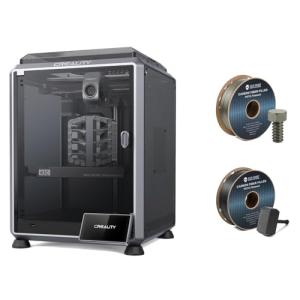Creality K1C 3D Printer & SainSmart Carbon Fiber PETG Filament, Black and Bronze