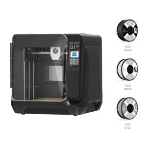 QIDI Q1 Pro 3D Printer Bundle Comes with 3kg of QIDI ABS Rapido Filament, Including Black, White and Gray