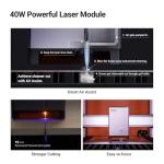 Snapmaker Artisan Premium 3 in 1 3D Printer with Enclosure,Dual Extrusion Printing,with 40W Laser Engraver&200W CNC Carving,Large Printing Size 400x400x400mm with 7" Touchscreen