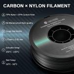 SainSmart Creality K1C 3D Printer & SainSmart 1.75mm Black ePA-CF Carbon Fiber Filled Nylon Filament