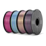 Inslogic Silk PLA Filament 1.75mm 1KG, 3D Printer Filament Silk Four-Color Silk PLA, Silky Smooth Finish & High Precision, 1kg Spool(2.2lbs), Fits for Most FDM 3D Printers, 4 Pack
