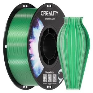 Creality PETG Filament 1.75, 3D Printer Filament, Excellent Toughness High Precision, Odorless Non-Toxic Moistureproof, 1kg(2.2lbs) Glossy 3D Printing Filament for 3D Printer (Transp-Green)