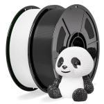 iSANGHU 3D Printer PLA Filament Black+White,30-300mm/s Neatly Wound 3D Printing Filament 2kg (4.4lbs),Pla for Bambu Lab 3D Printer,AMS,AMSLite, Pla Filament 1.75mm Dimensional Accuracy +/- 0.02mm