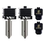 IdeaFormer-3D 2Pcs 0.2mm H2D H2S Hotend for Bambu Lab, Print Head Extruder Hotend Kit Quick Swap Herdened Steel Nozzle for Bambu Labs H2D H2S Combo A1 Mini 3D Printer Parts