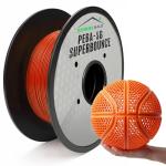 PEBA Filament 1.75mm Full 1kg SpoolHaus Super Bounce | High Rebound Flexible Filament | The Super TPU 78% Energy Return | Bouncy Airless Basketball 3D Printer Filament Lightweight Grey 1kg