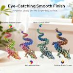 PLA Filament Bundle, 1.75mm Silk PLA Filament Tricolor Gradient PLA, 3D Printer Filament Dimensional Accuracy +/-0.02mm, 250g x 4 Spools,Fit for 3D Printers and 3D Pens