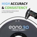 EONO3D PETG 3D Printer Filament 1.75mm Black 1KG*6(13.2lbs), Better Physical Strength and Layer Bonding Performance 3D Printing Filament,Dimensional Accuracy +/- 0.02mm,Fits for Most FDM 3D Printers
