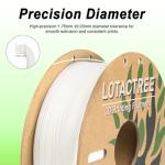 LOTACTREE Silk Pearl White PLA Filament, Silky Surface Silk Filament 1KG(2.2lbs), PLA Silk 3D Printer Filament 1.75mm +/-0.03mm Accuracy