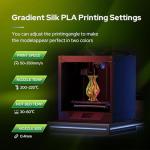 PLA Filament Bundle, 1.75mm Silk PLA Filament Tricolor Gradient PLA, 3D Printer Filament Dimensional Accuracy +/-0.02mm, 250g x 4 Spools,Fit for 3D Printers and 3D Pens