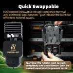 IdeaFormer-3D 2Pcs 0.2mm H2D H2S Hotend for Bambu Lab, Print Head Extruder Hotend Kit Quick Swap Herdened Steel Nozzle for Bambu Labs H2D H2S Combo A1 Mini 3D Printer Parts