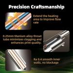 IdeaFormer-3D 2Pcs 0.2mm H2D H2S Hotend for Bambu Lab, Print Head Extruder Hotend Kit Quick Swap Herdened Steel Nozzle for Bambu Labs H2D H2S Combo A1 Mini 3D Printer Parts