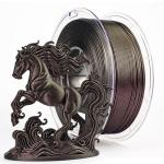 ZIRO 3D Printer Filament, 1.75mm Shiny Super Sparkle PLA with Glitter, Chameleon Series Filament, Twinkling Effect PLA 1kg Spool, Fit Most FDM 3D Printers Pens, Scarlet Gold Luster