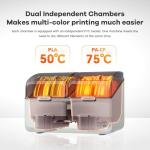 Creality Space Pi X4L Filament Dryer 4 Spool 3D Printer Dry Box with Dual Independent Heating Chambers 45–75°C Drying Timer Built-in Desiccant PLA PETG ABS TPU Nylon Compatible