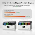 Creality Space Pi X4L Filament Dryer 4 Spool 3D Printer Dry Box with Dual Independent Heating Chambers 45–75°C Drying Timer Built-in Desiccant PLA PETG ABS TPU Nylon Compatible