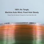 Zi-Rui Iridescent Crystal PETG 1.75mm Filament, Translucent Rainbow Transition with Pink, Yellow, Green Shades, 1KG (2.2lb), High Compatibility