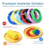 Nizzarra 20 Colors 3D Pen PLA Filament Each Color 32.8 Feet 1.75mm 3D Pen Filament Refills 3D Printing Pen Refills Total 656 Feet Strong Toughness for FDM 3D Printer and 3D Pen