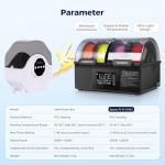 Comgrow SH03 4-Spool Filament Dryer Box, Dual 200W Heating Chambers, 85°C Max Temp, Auto Dehumidification, Fast Heat-Up, 99H Programmable Drying and Silent Sealed Storage for 1.75mm Filaments