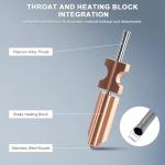 Integrated Nozzle Kit(0.25/0.4/0.6/0.8mm) 4Pack for Flashforge AD5X 3D Printer, Quick-Detachable High Flow Design, Original-Spec Upgraded Accessories, Extra 4PCS Silicone Socks