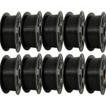 Food Safe PLA+PRO Filament Bundle 1.75mm, Black 3D Printer Filament, Strong Layer Adhesion, Neat Winding for High Speed 60-500mm/s FDM 3D Printers, 10 Spools, 2.2lbs/1kg