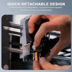 Integrated Nozzle Kit(0.25/0.4/0.6/0.8mm) 4Pack for Flashforge AD5X 3D Printer, Quick-Detachable High Flow Design, Original-Spec Upgraded Accessories, Extra 4PCS Silicone Socks