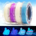 Arrange Lines PLA Filament Glow in Dark, Multicolor Rainbow 3D Printer Filament Bundle, 1.75MM Glow 3D Printing Filament for Most FDM 3D Printer, Gifts for 3D Printing Enthusiasts, 200g x 4 Spools