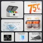 Creality Filament Dryer Box 4 Spools, Space Pi X4L Filament Storage Box, 200W PTC Heats Up to 75°C, Fast Drying Dual Heating Chambers, Moisture-Free Storage, for PLA, PETG, TPU, ABS