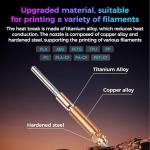 Creality Official K2 SE Ceramic Heating Block Hotend Kit, 300°C High Temperature Resistant and 600mm/s High-Speed Printing Hotend kit, Unicorn Quick Swap Nozzle Kit for Creality K2 SE 3D Printers