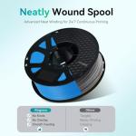 Kingroon PLA 3D Printer Filament, 10 Rolls, Dimensional Accuracy +/- 0.03 mm, 1kg Spool(2.2lbs), 1.75 mm 10KG Ten Colors (Black&White&Grey&Red&Blue&Green&Yellow&Beige&Orange&Wood Color)