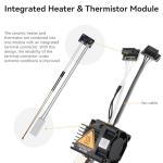 Bamboo Lab X1 Carbon, X1, X1C Hotend Complete Kit for X1 Series 3D Printer, Full Assembly Hardened Steel Hot End with Fan, Thermistor, Ceramic Heater, 0.6mm Nozzle, Extruder Heating Block Replacement