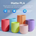 JAYO Matte PLA Filament 1.75mm Bundle, PLA Matte 3D Printer Filament, Dimensional Accuracy +/- 0.02 mm, 10 Pack 1.1kg Spool, 11kg (Black*10)