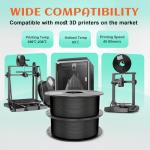 Nizzarra 3KG 3D Printer Filament PETG Filament 1.75mm Strong Toughness 3D Printing Filament Dimensional Accuracy +/- 0.02mm Fit Most FDM Printers, Grey