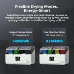 Creality Filament Dryer Box 4 Spools, Space Pi X4L Filament Storage Box, 200W PTC Heats Up to 75°C, Fast Drying Dual Heating Chambers, Moisture-Free Storage, for PLA, PETG, TPU, ABS