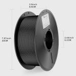 Nizzarra 3KG 3D Printer Filament PETG Filament 1.75mm Strong Toughness 3D Printing Filament Dimensional Accuracy +/- 0.02mm Fit Most FDM Printers, Grey